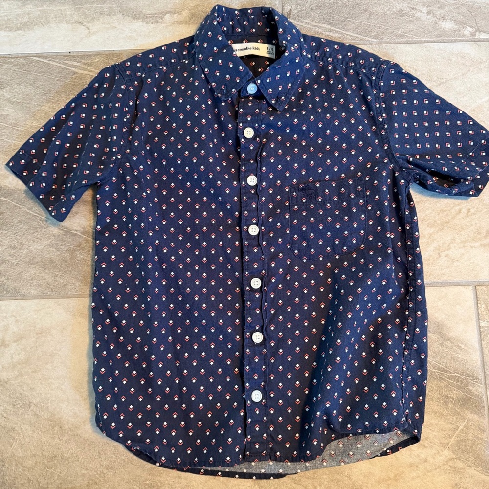 Abercrombie Kids Navy Blue Button Down Shirt